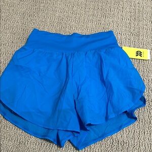 High-Waisted Blue Women's Shorts